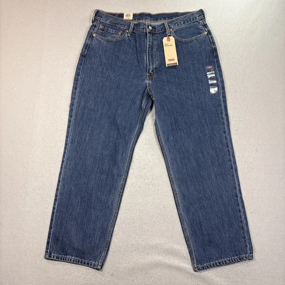 Levi's 550 Relaxed Fit Blue 100% Cotton Denim Jeans Men's 40X30 NWT
